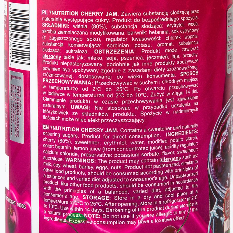Dżem 7Nutrition Cherry 1000 g 2