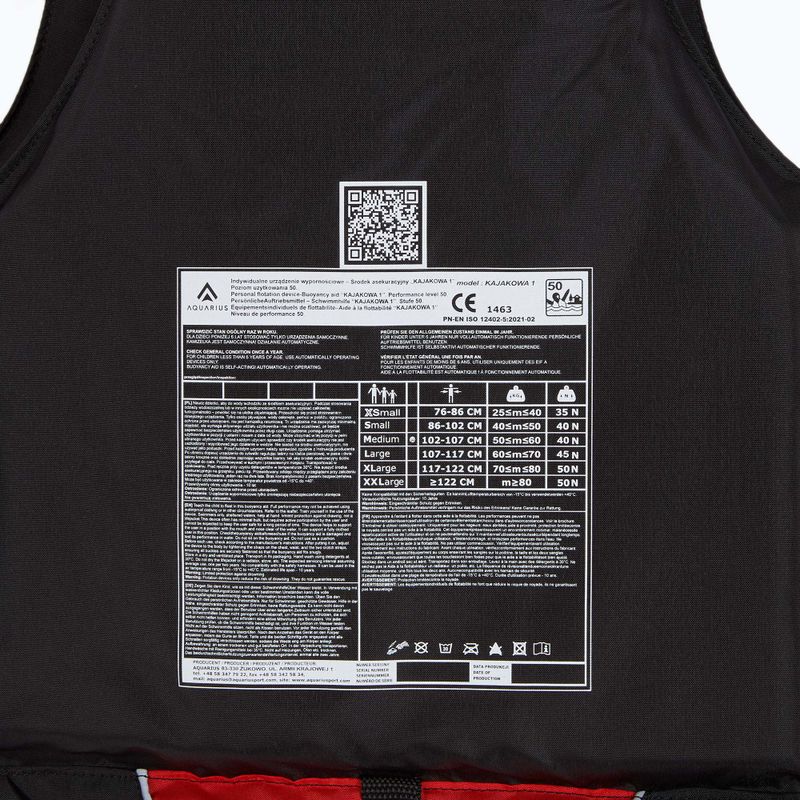 Kamizelka asekuracyjna Aquarius czerwony 6