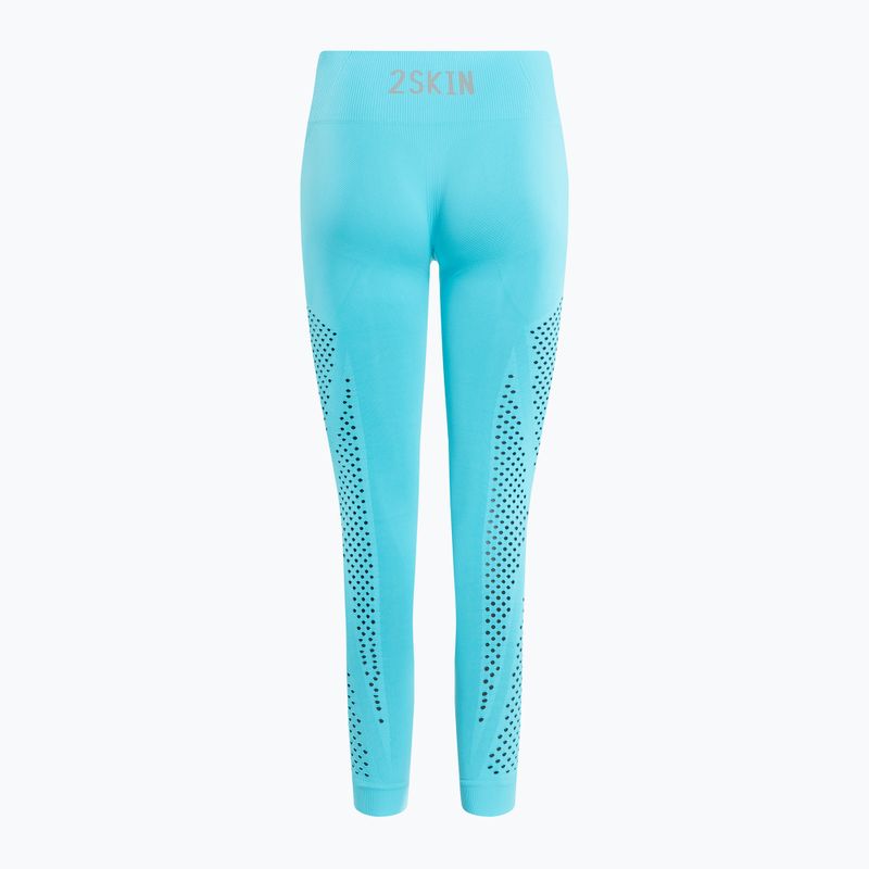 Legginsy treningowe damskie 2skin Power Seamless Turkus 2