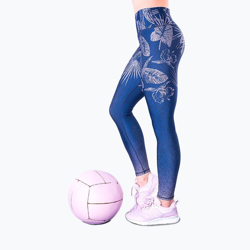 Legginsy treningowe damskie 2skin Ombre Jungle Navy 6