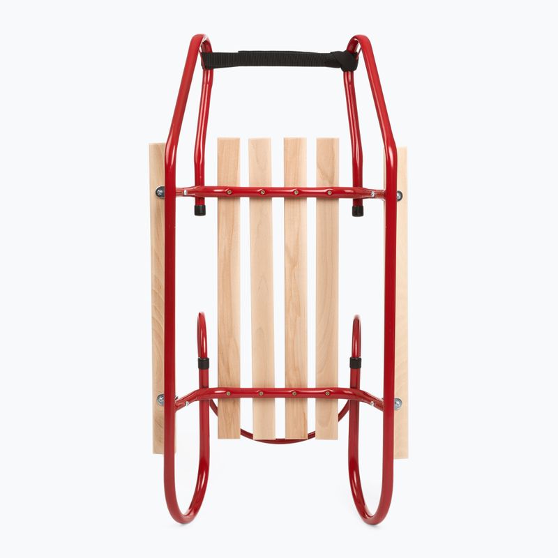 Sanki metalowe HUMBAKA z oparciem i podnóżkami czerwony 5