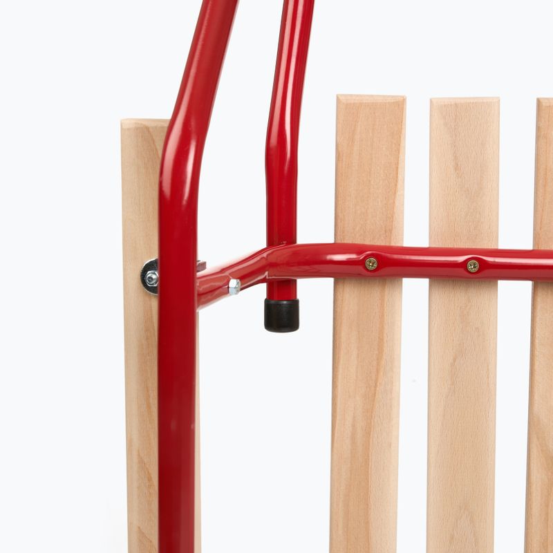 Sanki metalowe HUMBAKA z oparciem i podnóżkami czerwony 6