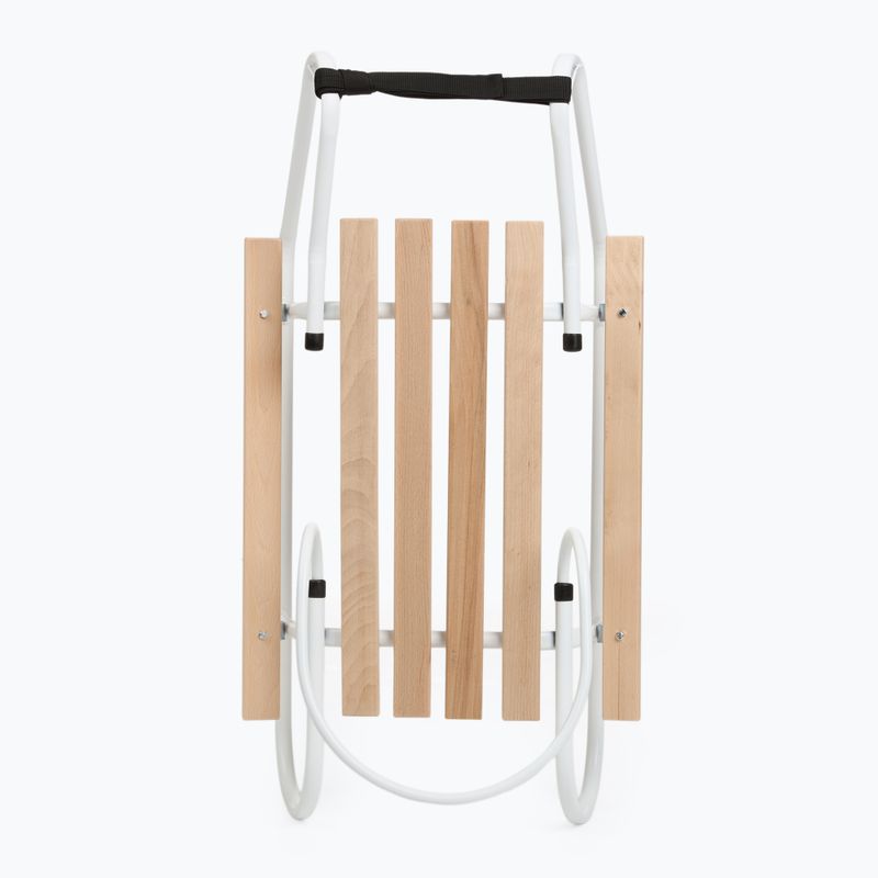 Sanki metalowe HUMBAKA z oparciem i podnóżkami biały 4