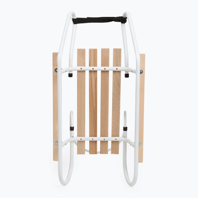 Sanki metalowe HUMBAKA z oparciem i podnóżkami biały 5