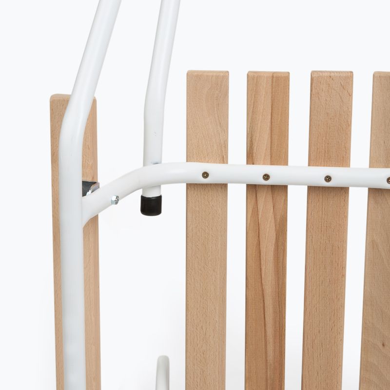 Sanki metalowe HUMBAKA z oparciem i podnóżkami biały 6