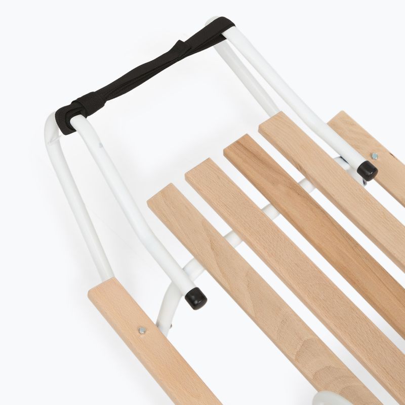 Sanki metalowe HUMBAKA z oparciem i podnóżkami biały 7