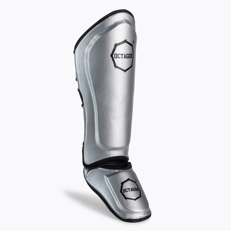 Ochraniacze piszczeli i stóp  Octagon metallic silver