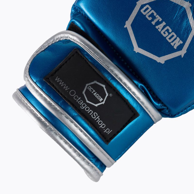 Rękawice grapplingowe Octagon MMA metallic blue 5