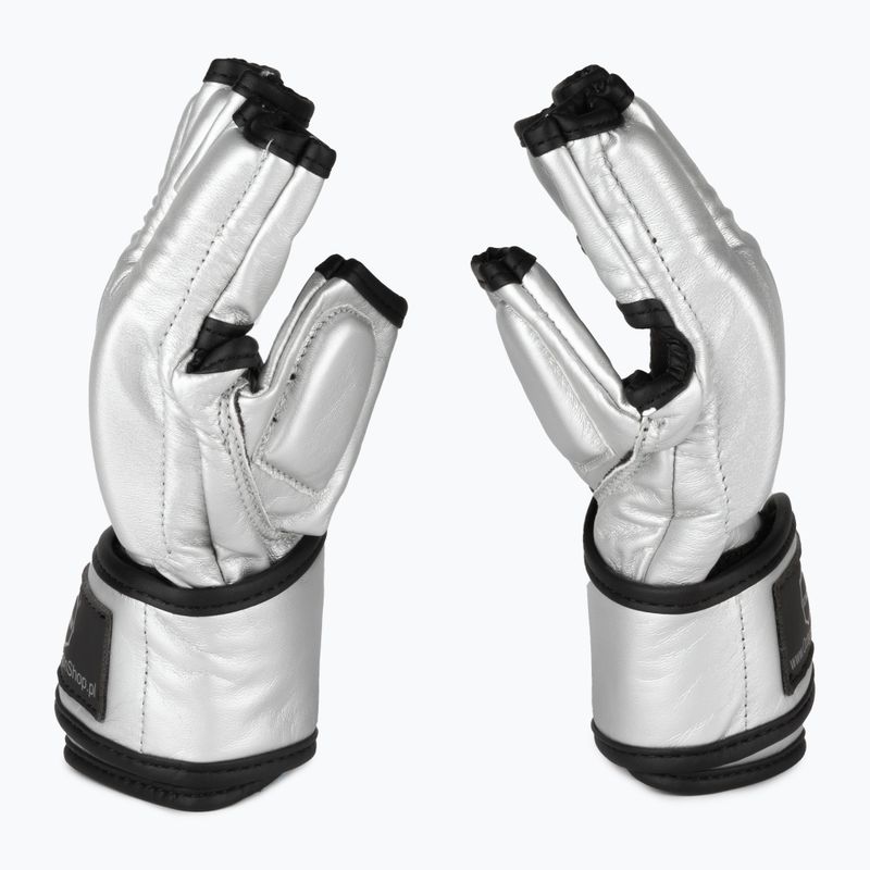Rękawice grapplingowe Octagon MMA metallic silver 4