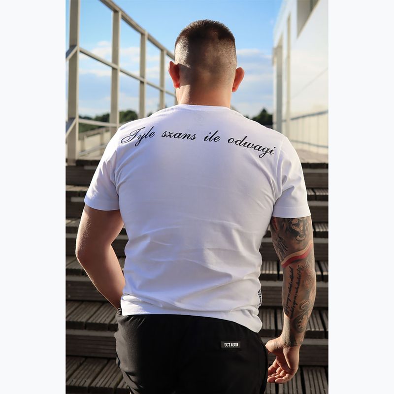Koszulka męska Octagon Tyle Szans Ile Odwagi Logo white 4