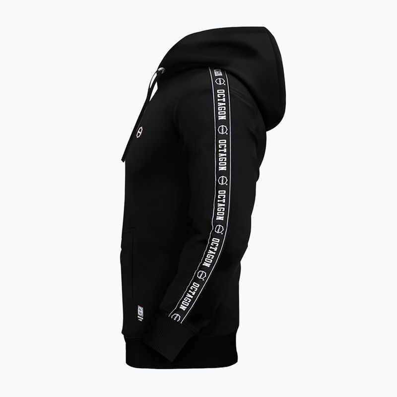 Bluza męska z kapturem Octagon Stripe black 2