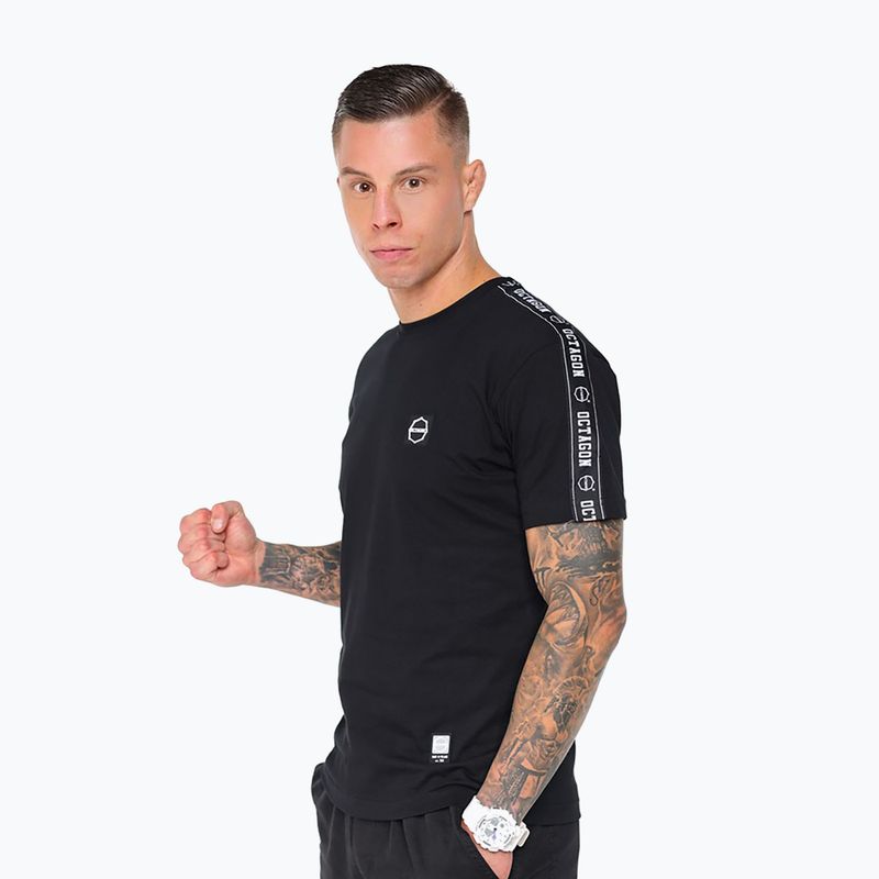 Koszulka męska Octagon Stripe black/white 3