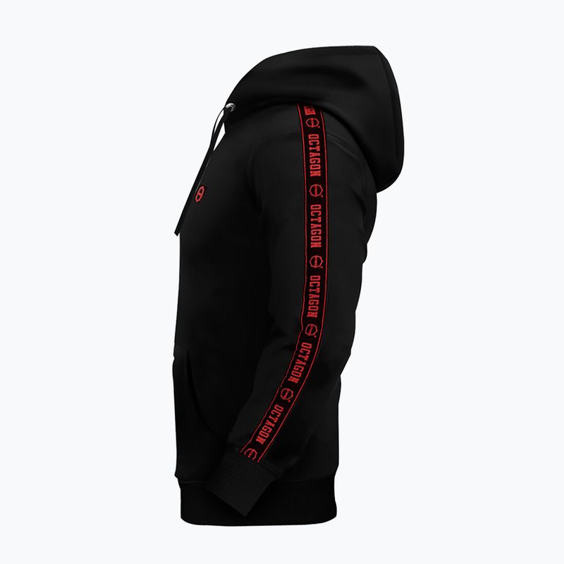 Bluza męska Octagon Stripe Hoodie black/red 3