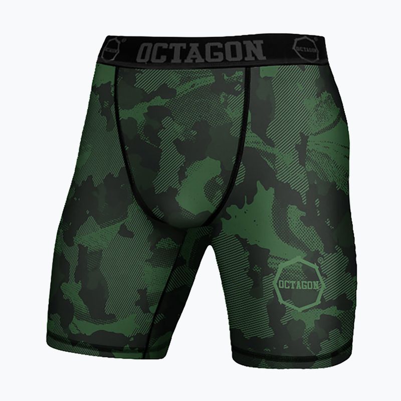 Spodenki kompresyjne męskie Octagon Camo Forest khaki
