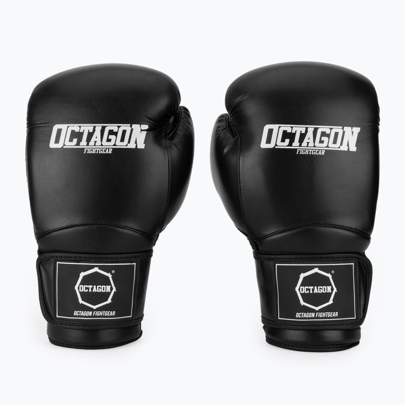 Rękawice bokserskie Octagon Agat black/white 2