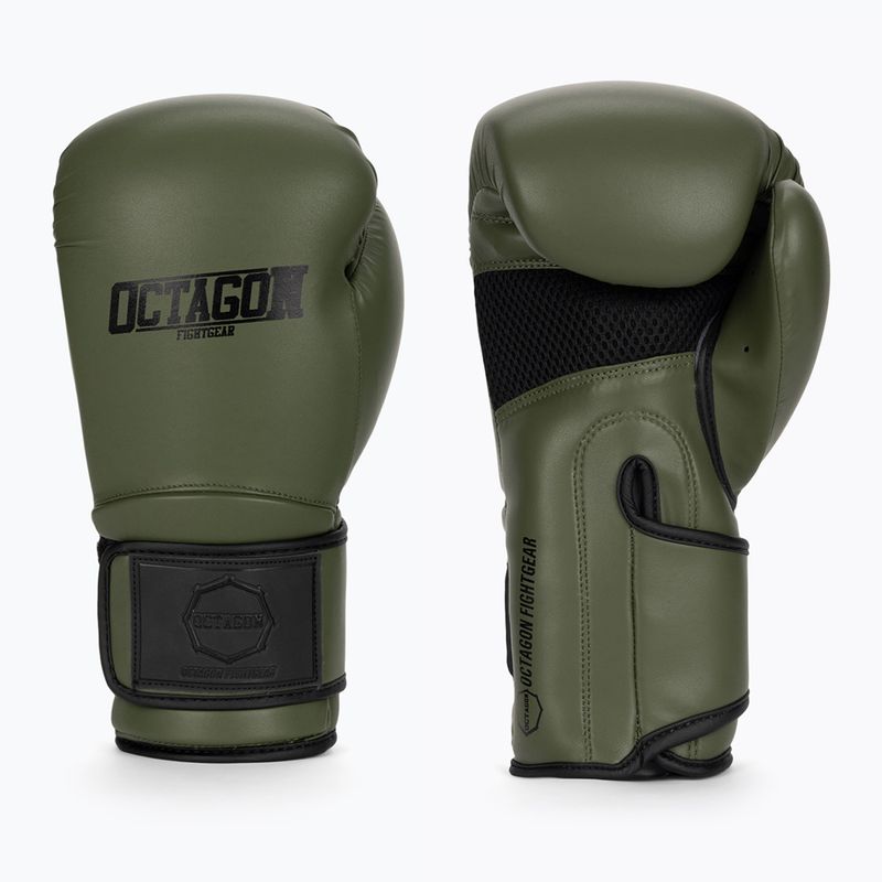 Rękawice bokserskie Octagon Matt khaki