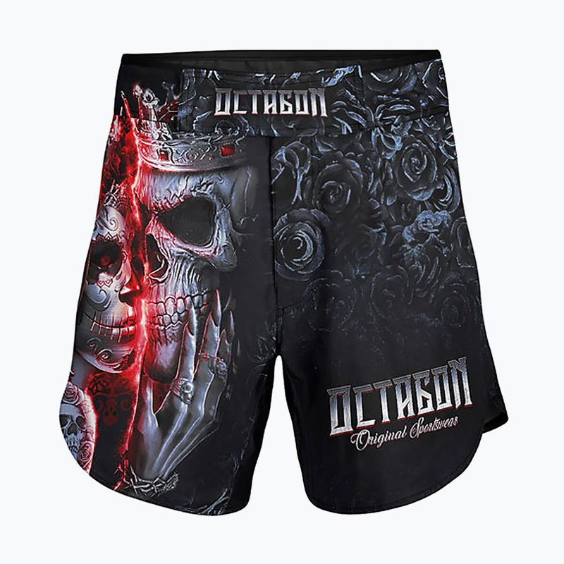 Spodenki treningowe męskie Octagon Santa Muerte MMA black/multicolor