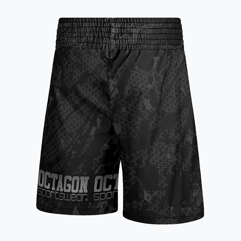 Spodenki bokserskie męskie Octagon Geo Grunge black 2