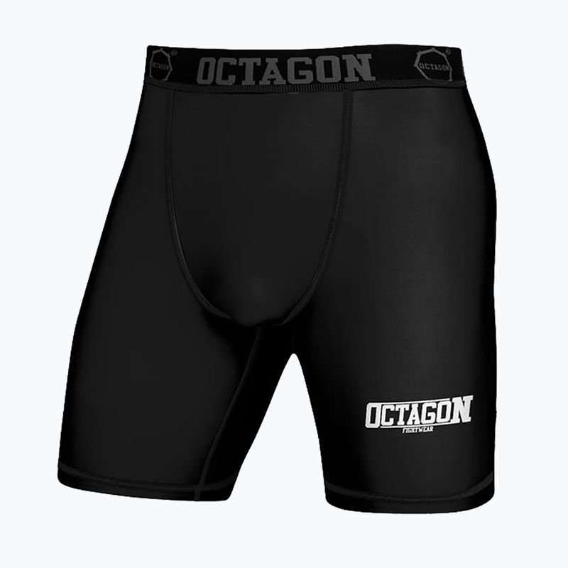Spodenki kompresyjne męskie Octagon Fight Wear black/white