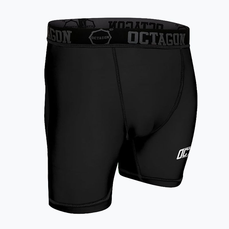 Spodenki kompresyjne męskie Octagon Fight Wear black/white 3