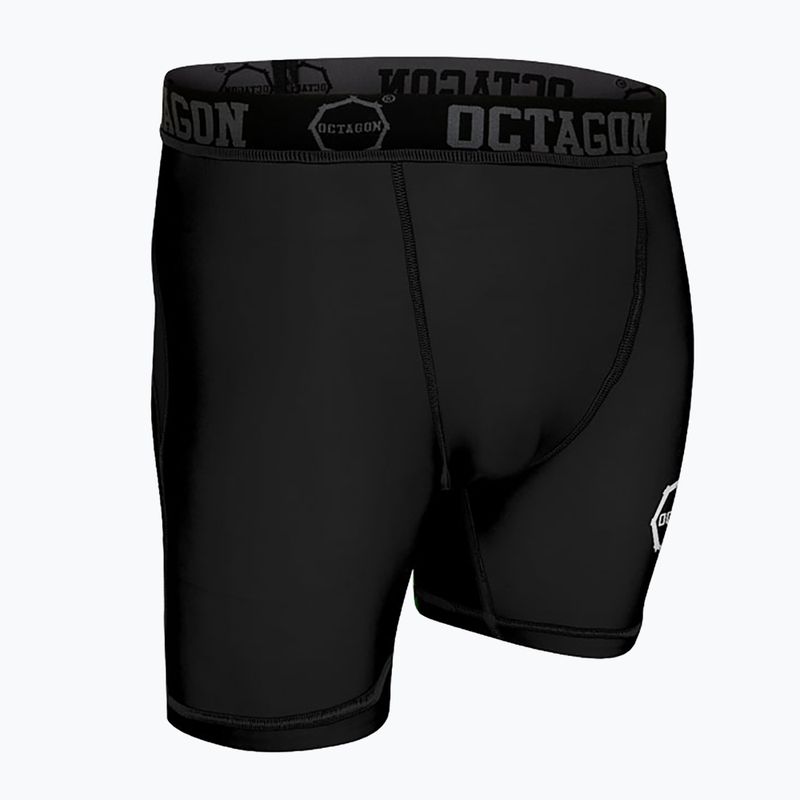 Spodenki kompresyjne męskie Octagon Logo black/white 3