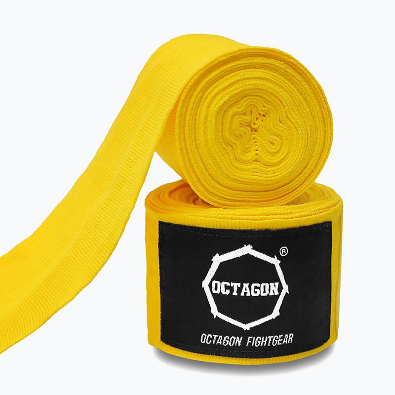 Bandaże bokserskie Octagon Fightgear Supreme Basic 300 cm yellow 2