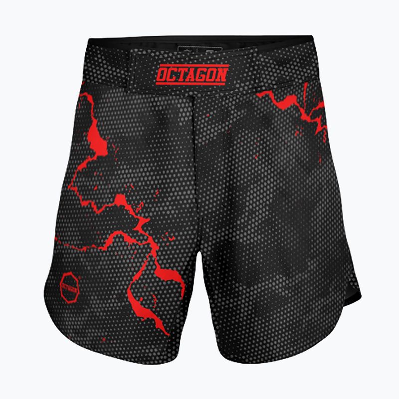 Spodenki treningowe męskie Octagon Marble Camo MMA camo red