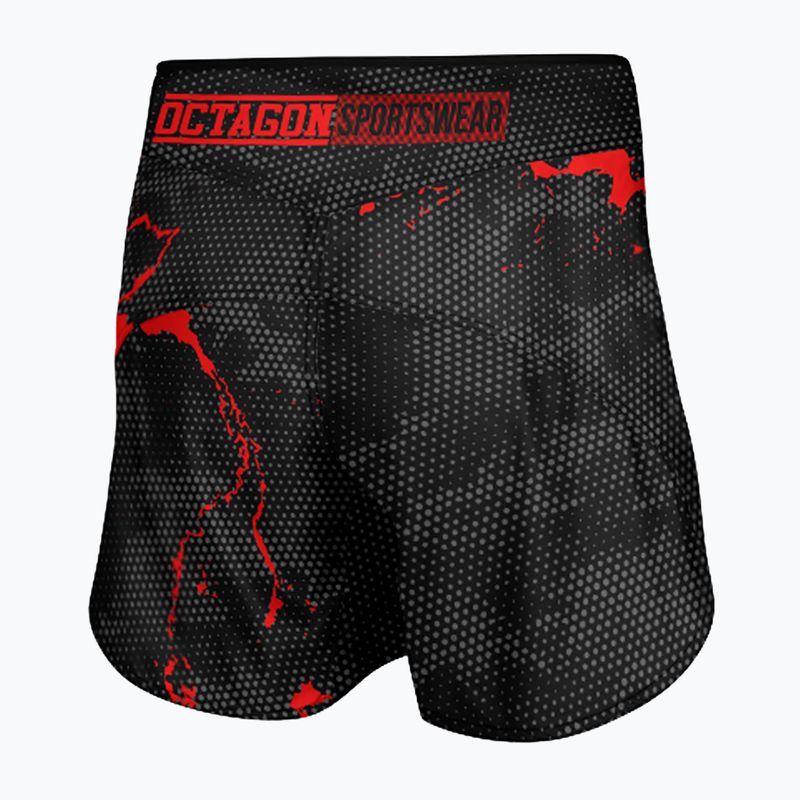 Spodenki treningowe męskie Octagon Marble Camo MMA camo red 2