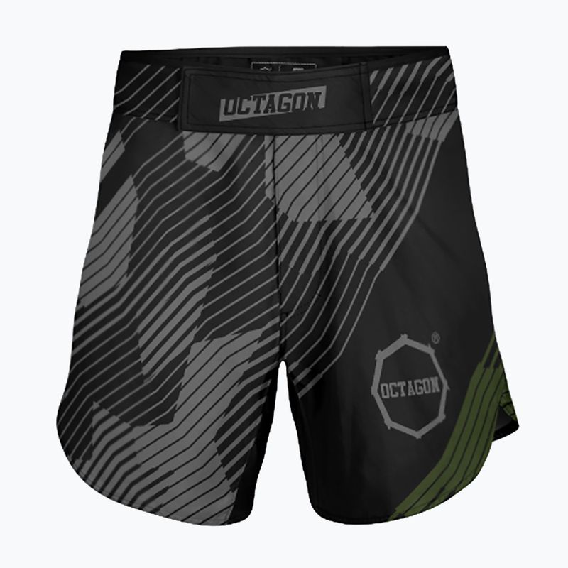 Spodenki treningowe męskie Octagon Broken Line MMA black