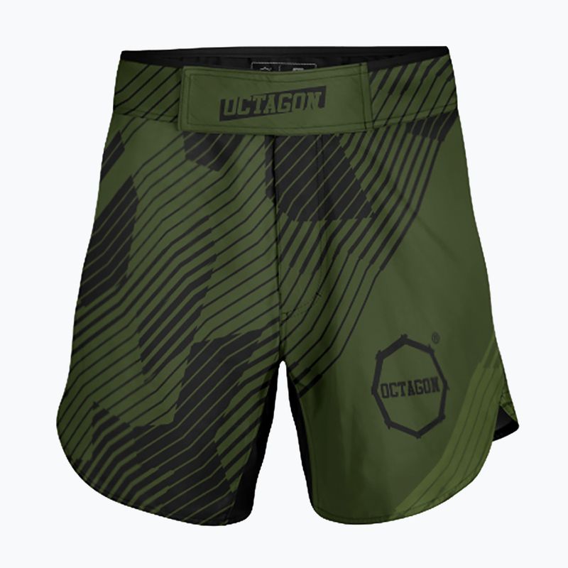 Spodenki treningowe męskie Octagon Broken Line MMA olive
