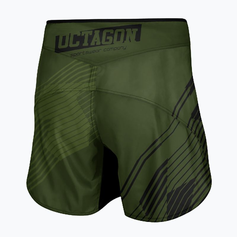 Spodenki treningowe męskie Octagon Broken Line MMA olive 2