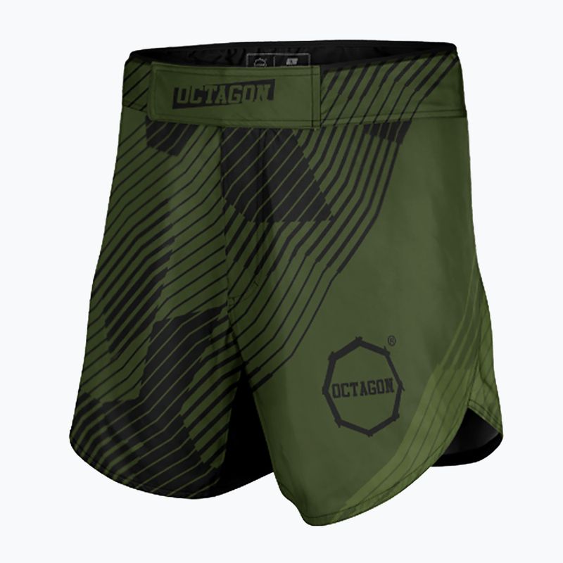 Spodenki treningowe męskie Octagon Broken Line MMA olive 3