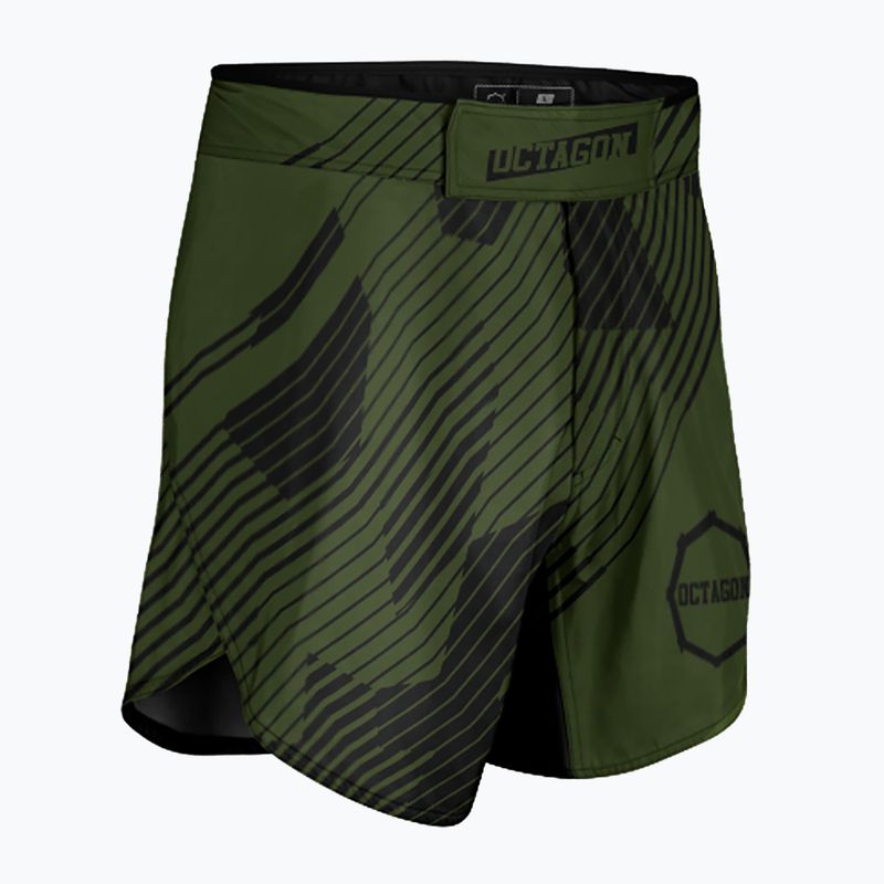 Spodenki treningowe męskie Octagon Broken Line MMA olive 4
