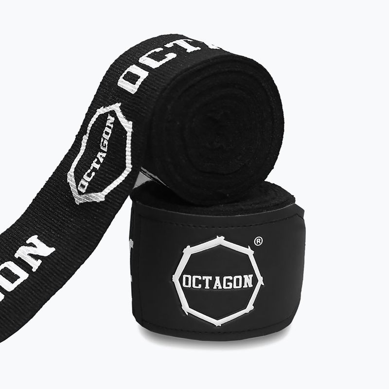 Bandaże bokserskie Octagon Fightgear Supreme Printed 300 cm black/white 2
