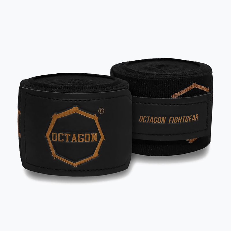 Bandaże bokserskie Octagon Fightgear Supreme Printed 300 cm black/gold