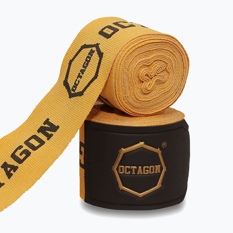 Bandaże bokserskie Octagon Fightgear Supreme Printed 300 cm gold 2