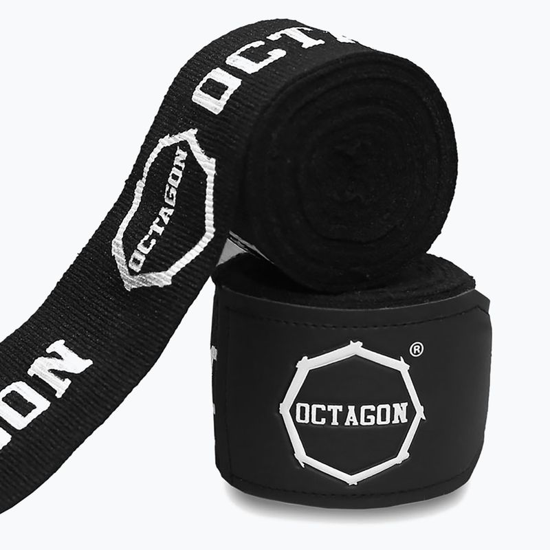 Bandaże bokserskie Octagon Fightgear Supreme Printed 500 cm black/white 2