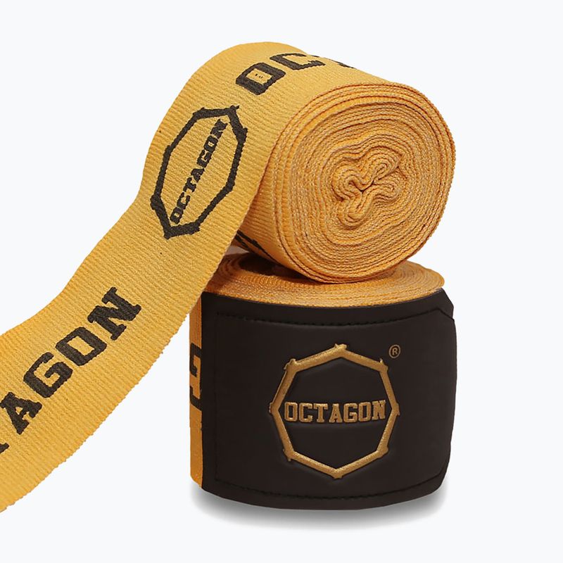 Bandaże bokserskie Octagon Fightgear Supreme Printed 500 cm gold 2