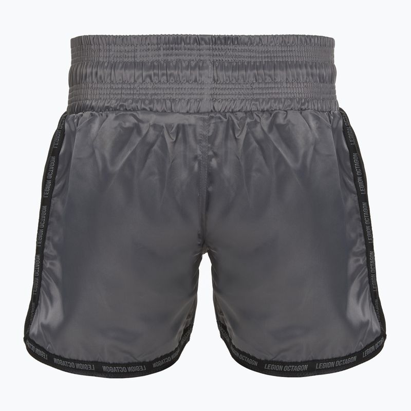 Spodenki treningowe Octagon Kickboxing/Muay Thai Legion Future Premium black/grey 2