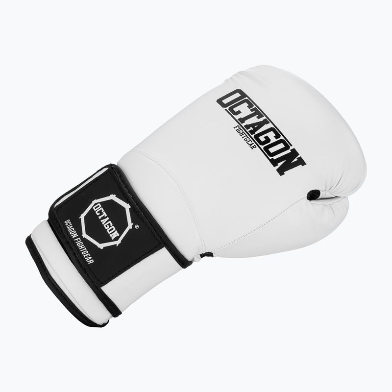 Rękawice bokserskie Octagon Matt white 2
