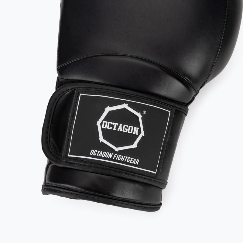 Rękawice bokserskie Octagon Matt black 6