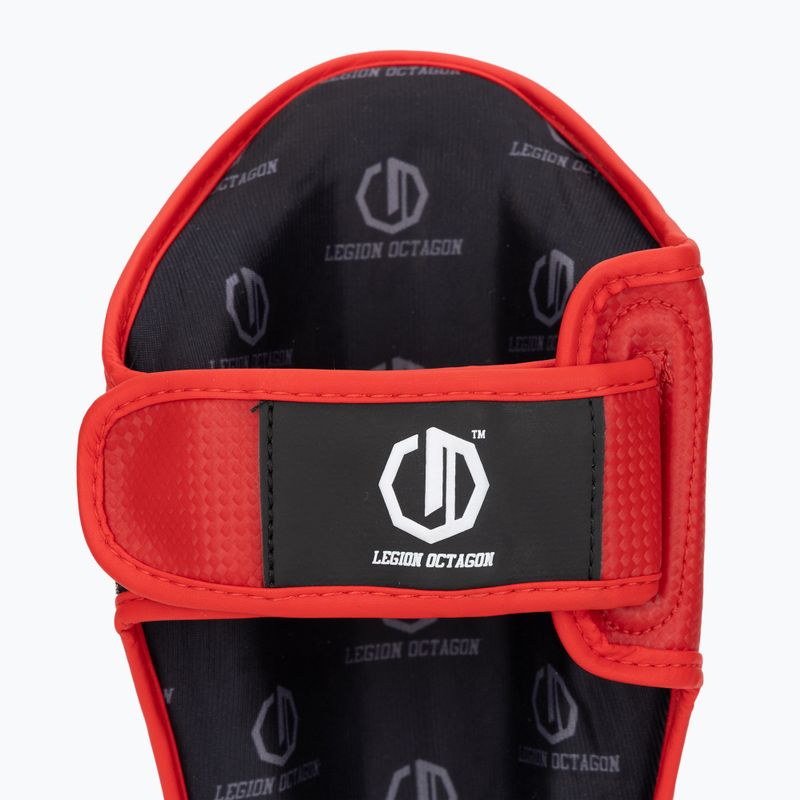 Ochraniacze piszczeli i stóp Octagon Legion Kevlar red 7