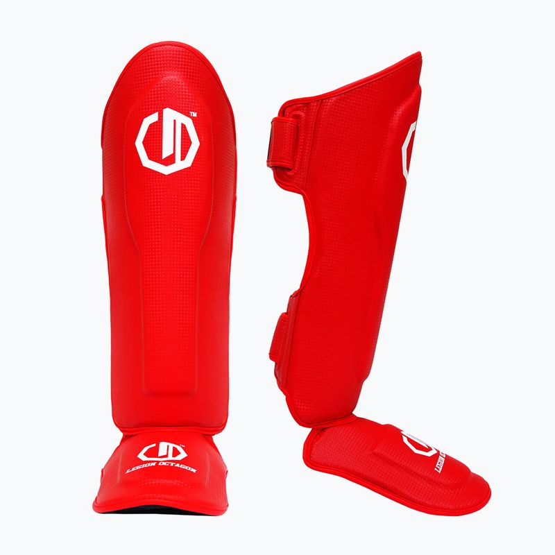 Ochraniacze piszczeli i stóp Octagon Legion Kevlar red 2
