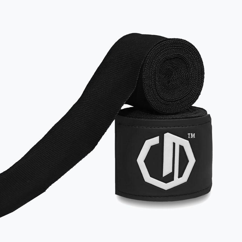 Bandaże bokserskie Octagon Legion Supreme 400 cm black/white 2