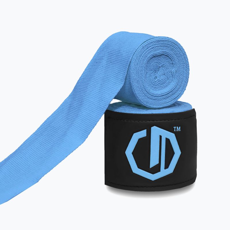 Bandaże bokserskie Octagon Legion Supreme 400 cm light blue 2
