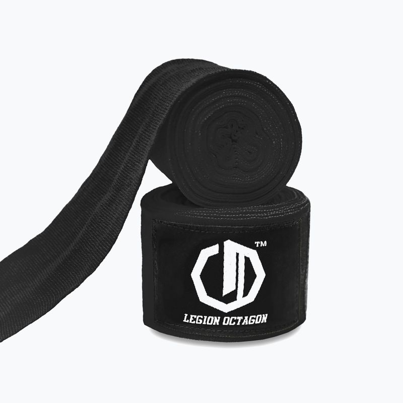 Bandaże bokserskie Octagon Legion Standard 400 cm black 2