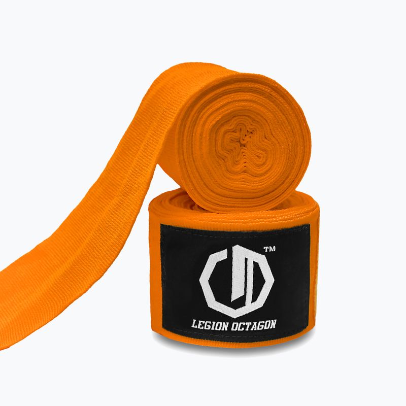 Bandaże bokserskie Octagon Legion Standard 400 cm orange 2