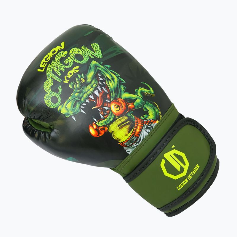 Rękawice bokserskie Octagon Legion Crocodile green/multicolour 2