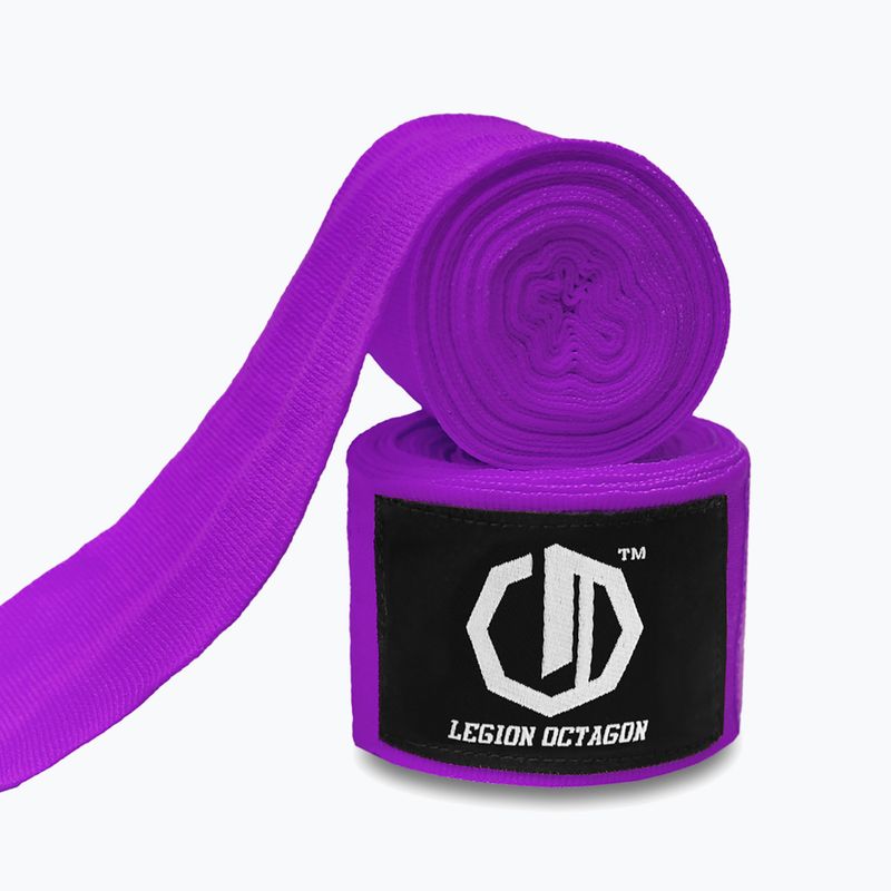 Bandaże bokserskie Octagon Legion Standard 500 cm purple 2
