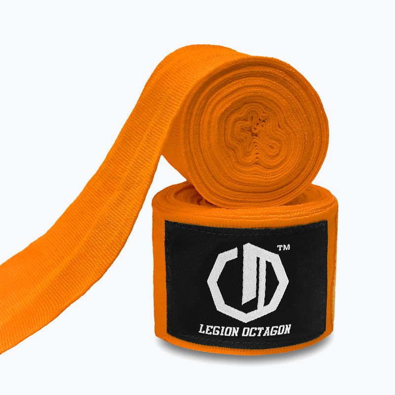 Bandaże bokserskie Octagon Legion Standard 500 cm orange 2